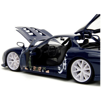 Машина металлическая Jada Наруто Мазда RX-7 тюнингованная с фигуркой Какаши, 1:24, темно-синий (253255085) - Pampik - 16