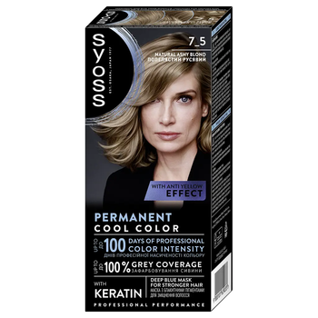 Краска для волос Syoss 45419 пепельный русый, 115 мл - Pampik