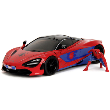 Машина металева Jada Марвел. Людина-Павук Макларен 720S з фігуркою Людини-Павука, 1:24, червоний (253225034) - Pampik - 2