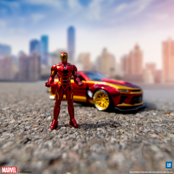 Машина металева Jada Марвел. Месники Шевроле Камаро (2016) з фігуркою Залізної людини, 1:24, червоний (253225003) - Pampik - 16