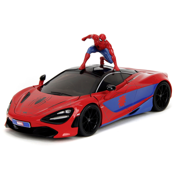 Машина металева Jada Марвел. Людина-Павук Макларен 720S з фігуркою Людини-Павука, 1:24, червоний (253225034) - Pampik