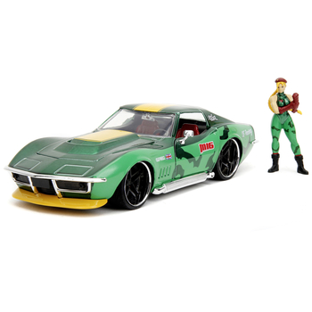 Машина металлическая Jada Уличный боец Шевроле с фигуркой Камми, 1:24, зеленый (253255061) - Pampik - 2