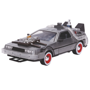 Машина металева Jada Назад у майбутнє 3 Машина часу (1989) зі світловим ефектом, 1:24, сірий (253255027) - Pampik