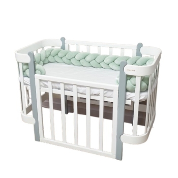 Бампер-косичка Twins, 3-х прядна, 220 см, темно-ментоловий (2020-K3-220-31) - Pampik