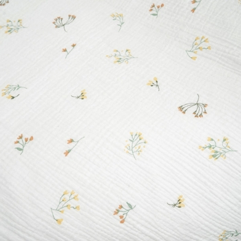Комплект постільної білизни Twins Muslin Print Botanical, 4 предмети, білий (3031-TMP-202F) - Pampik - 5