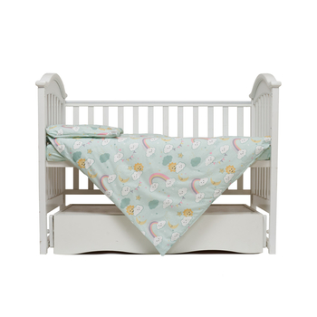 Комплект постільної білизни Twins Sky, 120х90 см, 4 предмети, ментоловий (3023-TS-14) - Pampik - 2