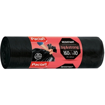 Пакети для сміття Paclan Big & Strong, 160 л, 10 шт. - Pampik