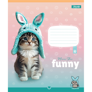 Набор тетрадей 1 Вересня Funny Pets, А5, в клетку, 12 листов, 25 шт. (768208) - Pampik - 5