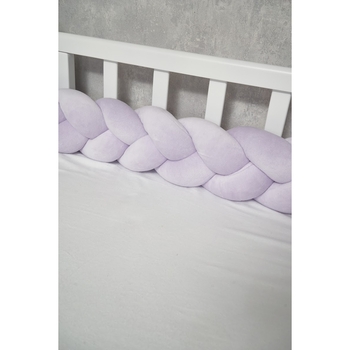 Бампер-косичка Twins, 3-х прядна, 220 см, лавандовий (2020-K3-220-11) - Pampik - 4