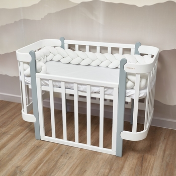 Бампер-косичка Twins, 3-х прядна, 220 см, світло-бежевий (2020-K3-220-202) - Pampik - 4