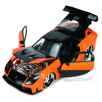 Машина металева Jada Форсаж 9 Мазда RX-7 з фігуркою Хана, 1:24, помаранчевий (253205002) - Pampik - 8