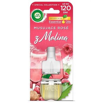 Освіжувач повітря Air Wick Ігристе вино з малиною, змінний флакон, 19 мл - Pampik