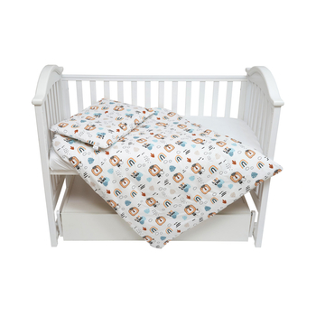 Комплект постільної білизни Twins Zoo Leo, 120х90 см, 4 предмети, різнокольоровий (3022-TZ-14L) - Pampik