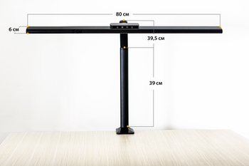 Лампа светодиодная Mealux DL-1020 Black с пультом (DL-1020+remote Black) - Pampik