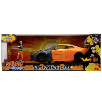 Машина металлическая Jada Наруто Ниссан GT-R с фигуркой Наруто, 1:24, оранжевый (253255054) - Pampik - 10