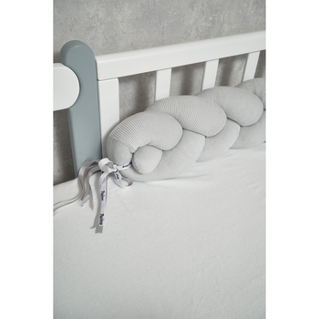 Бампер-косичка Twins Ego, 3-х прядна, 200 см, сірий (2020-K3-200E10) - Pampik - 4