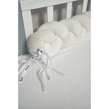 Бампер-косичка Twins Pastel, 3-х прядна, 220 см, світло-бежевий (2020-K3-220P-202) - Pampik - 3