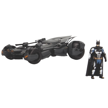 Машина металева Jada Бетмен. Ліга справедливості Бетмобіль з фігуркою Бетмена, 1:24, чорний (253215000) - Pampik