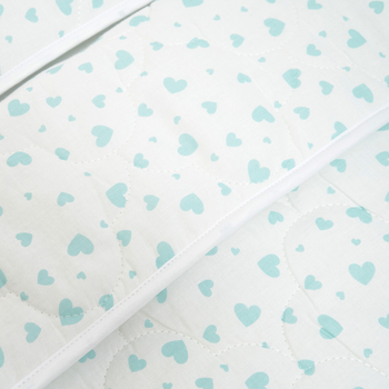 Набір Twins Print Сердечка: подушка, 40х60 см та ковдра, 120х90 см, ментоловий (SETTP200P-14) - Pampik - 2