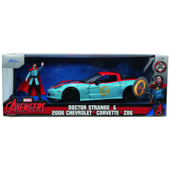 Машина металлическая Jada Марвел Шевроле Корвет с фигуркой Доктора Стренджа, 1:24, голубой (253225024) - Pampik - 12