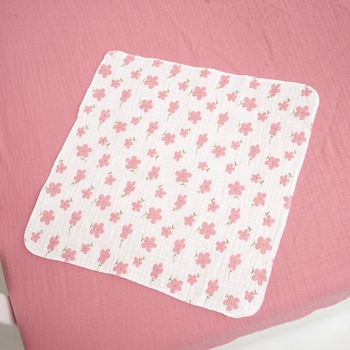 Комплект постільної білизни Twins Muslin Print Flowers, 4 предмети, білий з рожевим (3031-TMP-08) - Pampik - 5