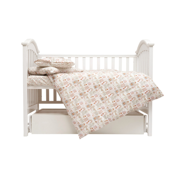 Комплект постільної білизни Twins Be Happy, 4 предмети, бежевий (3078-TBH-02) - Pampik - 2