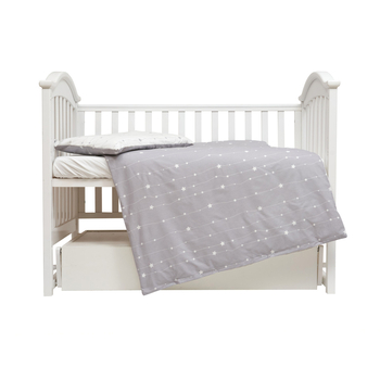Комплект постільної білизни Twins Eco Stars, 3 предмети, біло-сірий (3090-TK-10) - Pampik - 2