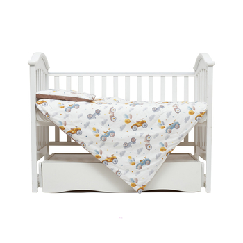 Комплект постельного белья Twins Auto Retro Cars, 4 предмета, коричневый (3025-TA-07) - Pampik - 2