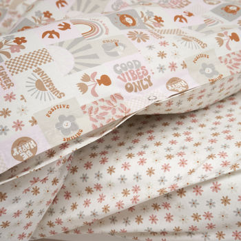 Комплект постільної білизни Twins Be Happy, 4 предмети, бежевий (3078-TBH-02) - Pampik - 4