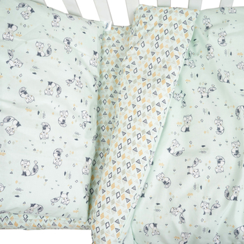 Комплект постільної білизни Twins Be Happy, 4 предмети, м'ятний (3078-TBH-14) - Pampik - 4