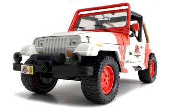 Машина металева Jada Парк Юрського періоду Джип Вранглер (1992), 1:24, білий з червоним (253253005) - Pampik - 9