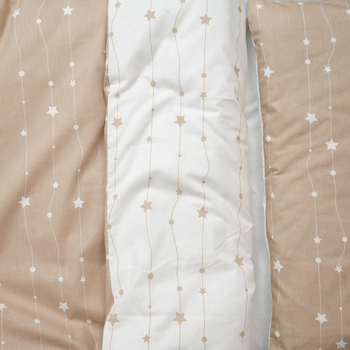 Комплект постільної білизни Twins Eco Stars, 3 предмети, біло-бежевий (3090-TK-02) - Pampik - 3