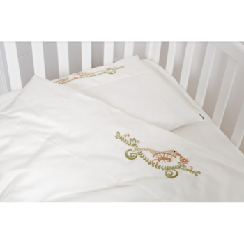 Комплект постільної білизни Twins Evo Пташки, 3 предмети, бежевий з коричневим (3080-E-001) - Pampik - 2