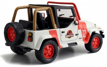 Машина металева Jada Парк Юрського періоду Джип Вранглер (1992), 1:24, білий з червоним (253253005) - Pampik - 6