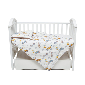 Комплект постельного белья Twins Auto Retro Cars, 4 предмета, коричневый (3025-TA-07) - Pampik