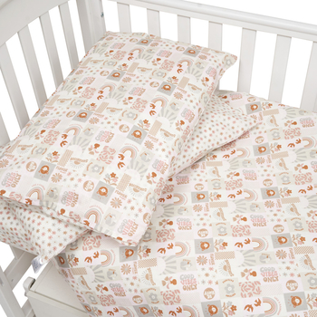 Комплект постільної білизни Twins Be Happy, 4 предмети, бежевий (3078-TBH-02) - Pampik - 6