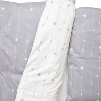 Комплект постільної білизни Twins Eco Stars, 3 предмети, біло-сірий (3090-TK-10) - Pampik - 3