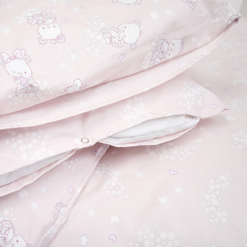 Комплект постільної білизни Twins Be Happy, 4 предмети, рожевий (3078-TBH-08) - Pampik - 3