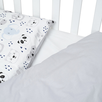 Комплект постельного белья Twins Zoo, 120х90 см, 4 предмета, голубой (3022-TZ-04) - Pampik - 3