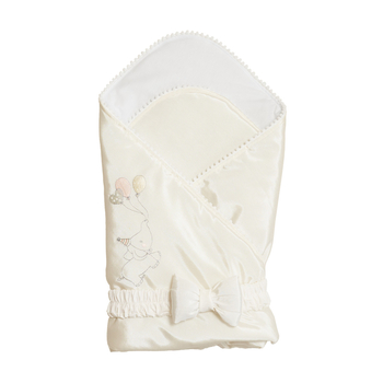 Набір на виписку Twins Holiday: плед, 85х85 см + бантик, світло-бежевий (1419-TH-202) - Pampik