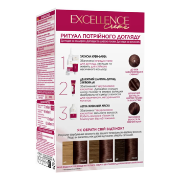 Фарба для волосся L’Oréal Paris Excellence Creme, відтінок 4.15 (морозний шоколад), 176 мл - Pampik - 2