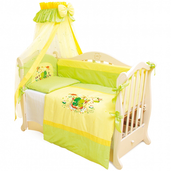 Постельный комплект Twins Evo Лягушата, 7 эл., green зеленый (4037-А-014) - Pampik