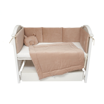 Набір Twins Ego: плед, подушка та резинка, бежевий (1497-НТЕ-02) - Pampik - 3