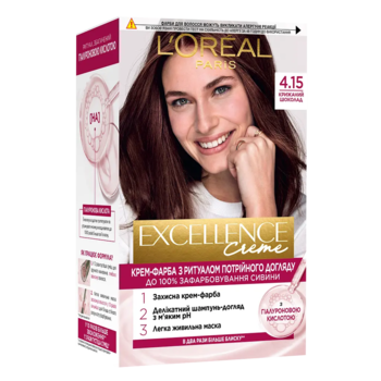 Фарба для волосся L’Oréal Paris Excellence Creme, відтінок 4.15 (морозний шоколад), 176 мл - Pampik