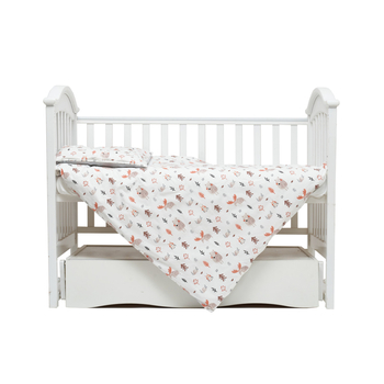 Комплект постільної білизни Twins Zoo, 120х90 см, 4 предмети, сірий (3022-TZ-10) - Pampik - 2