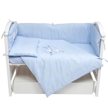 Постельный комплект Twins Limited Dog & cat, 4 эл., голубой (3094-TL-04) - Pampik