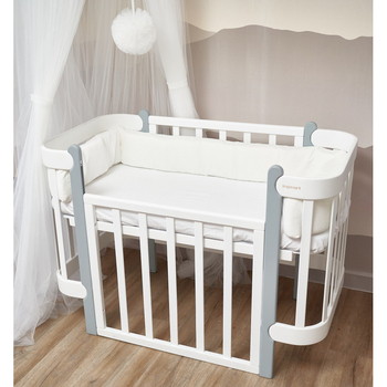 Бампер-валик Twins Ego, велюр, 240 см, молочний (2032-BVTEV-202) - Pampik