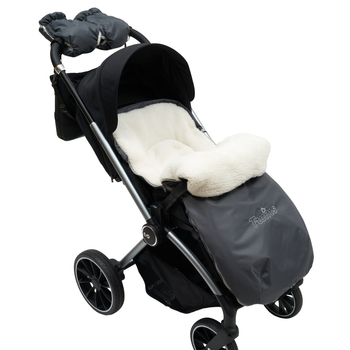 Конверт прогулянковий Twins Silver з рукавицями, latte латте (9012-SNA-201) - Pampik - 8