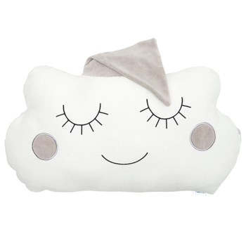 Бампер-подушка Twins Облачко мальчик, белый с серым (7024-TCB-0110) - Pampik