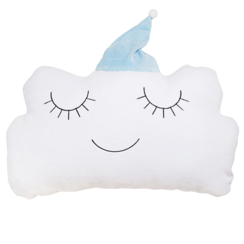Бампер-подушка Twins Cloud, 52х35х10 см, белый с голубым (7099-DC-04) - Pampik